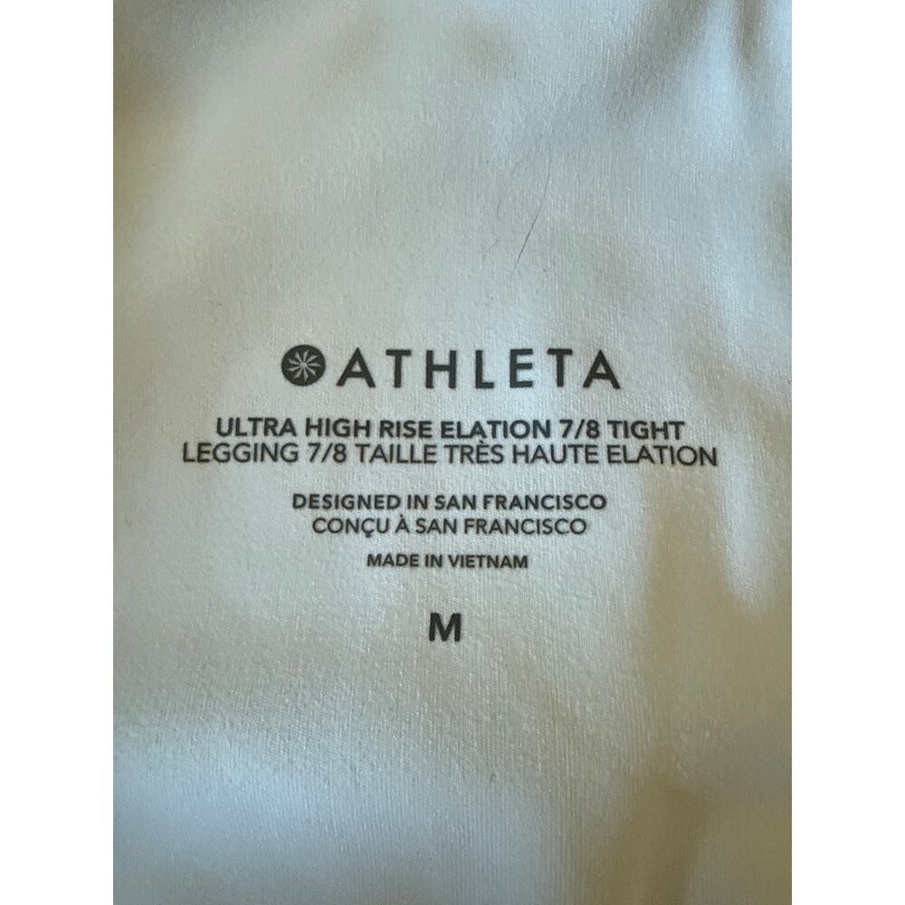 Athleta Ultra High Rise Elation 7/8 Tight Womens Size M Bright White Yoga EUC - Picture 8 of 8